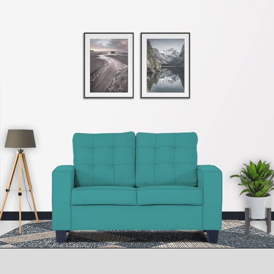 Raptor 2 Seater Sofa (Aqua Blue)