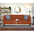 Adorn India Premium Laurel 3 Seater Sofa (Rust)(3 Year Warranty)