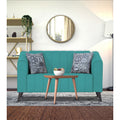 Adorn India Premium Laurel 2 Seater Sofa (Aqua Blue)