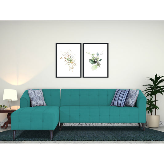 Adorn India Exclusive Mystic L Shape 6 Seater Sofa Set (LHS)