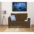 Adorn India Hallton Plain 2 Seater Sofa (Beige) (3 Year Warranty)