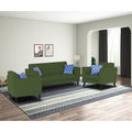 Adorn India Dannis 3+2+1 6 Seater Sofa Set (Green) (3 Year Warranty)