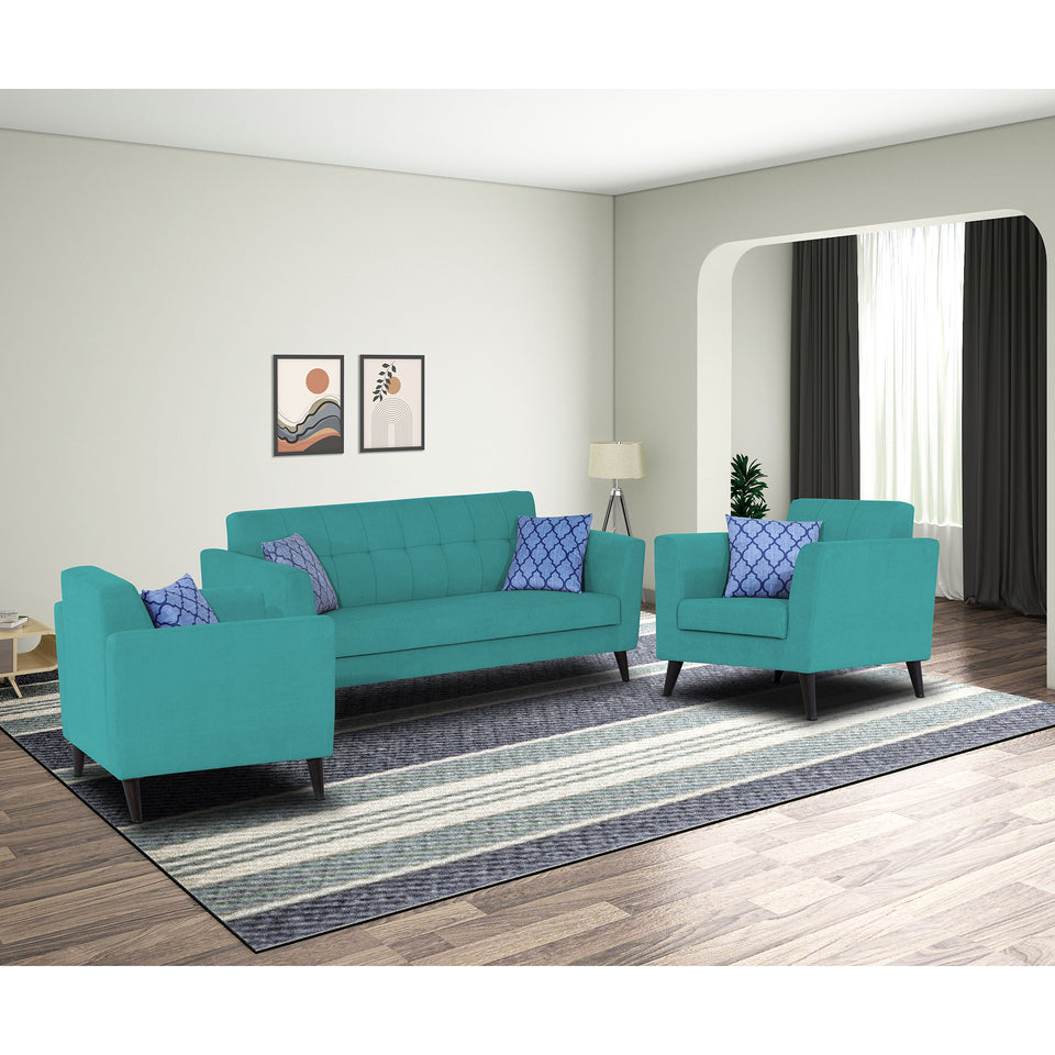 Dannis 3+2+1 6 Seater Sofa Set (Aqua Blue)