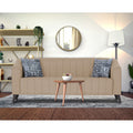 Adorn India Premium Laurel 3 Seater Sofa (Beige) (3 Year Warranty)