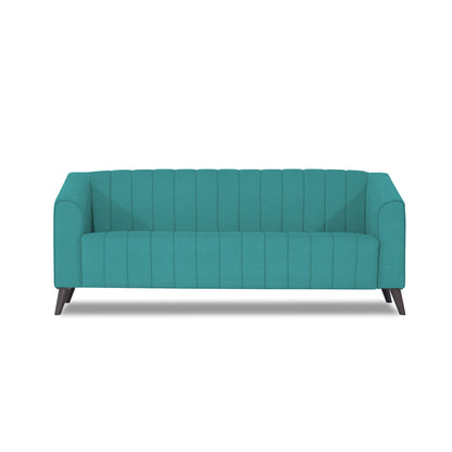 Adorn India Premium Laurel 3 Seater Sofa (Aqua Blue)
