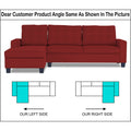 Adorn India Premium Raptor L Shape 6 Seater Sofa Set (LHS) (Red)