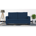 Adorn India Raptor 3 Seater Sofa (Blue)