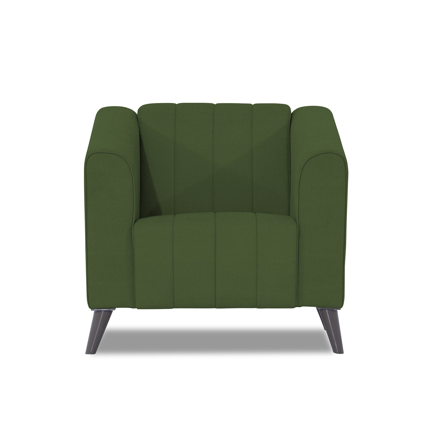 Adorn India Premium Laurel 1 Seater Sofa (Green)