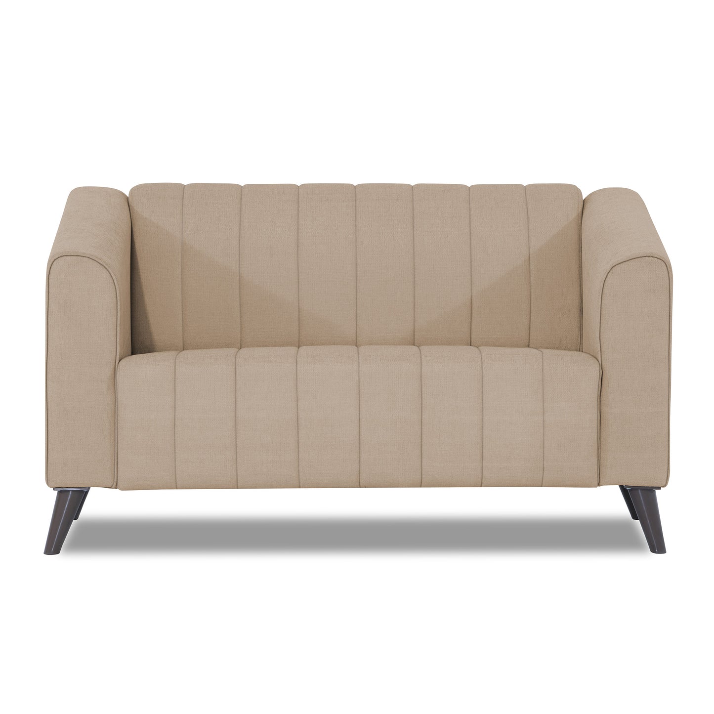 Adorn India Premium Laurel 2 Seater Sofa (Beige)