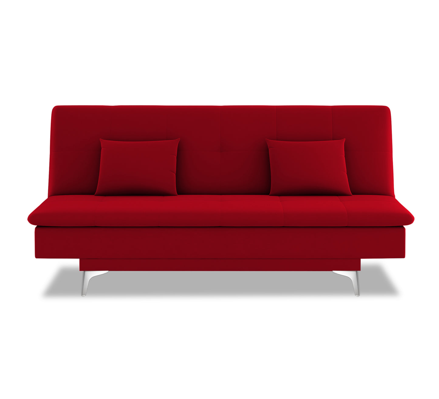 Adorn India New Aspen 3 Seater Sofa Cum Bed 4X6 (Red)