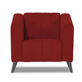 Adorn India Premium Laurel 1 Seater Sofa (Red) (3 Year Warranty)