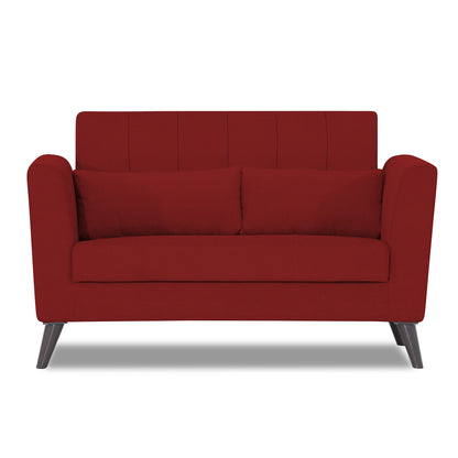 Adorn India Daniel 2 Seater Sofa (Red)