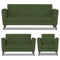 Adorn India Dannis 3+2+1 6 Seater Sofa Set (Green) (3 Year Warranty)