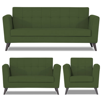 Adorn India Dannis 3+2+1 6 Seater Sofa Set (Green)