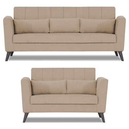 Adorn India Daniel 3+2 5 Seater Sofa Set (Beige) (3 Year Warranty)