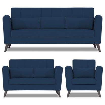 Adorn India Daniel 3+2+1 6 Seater Sofa Set (Blue)