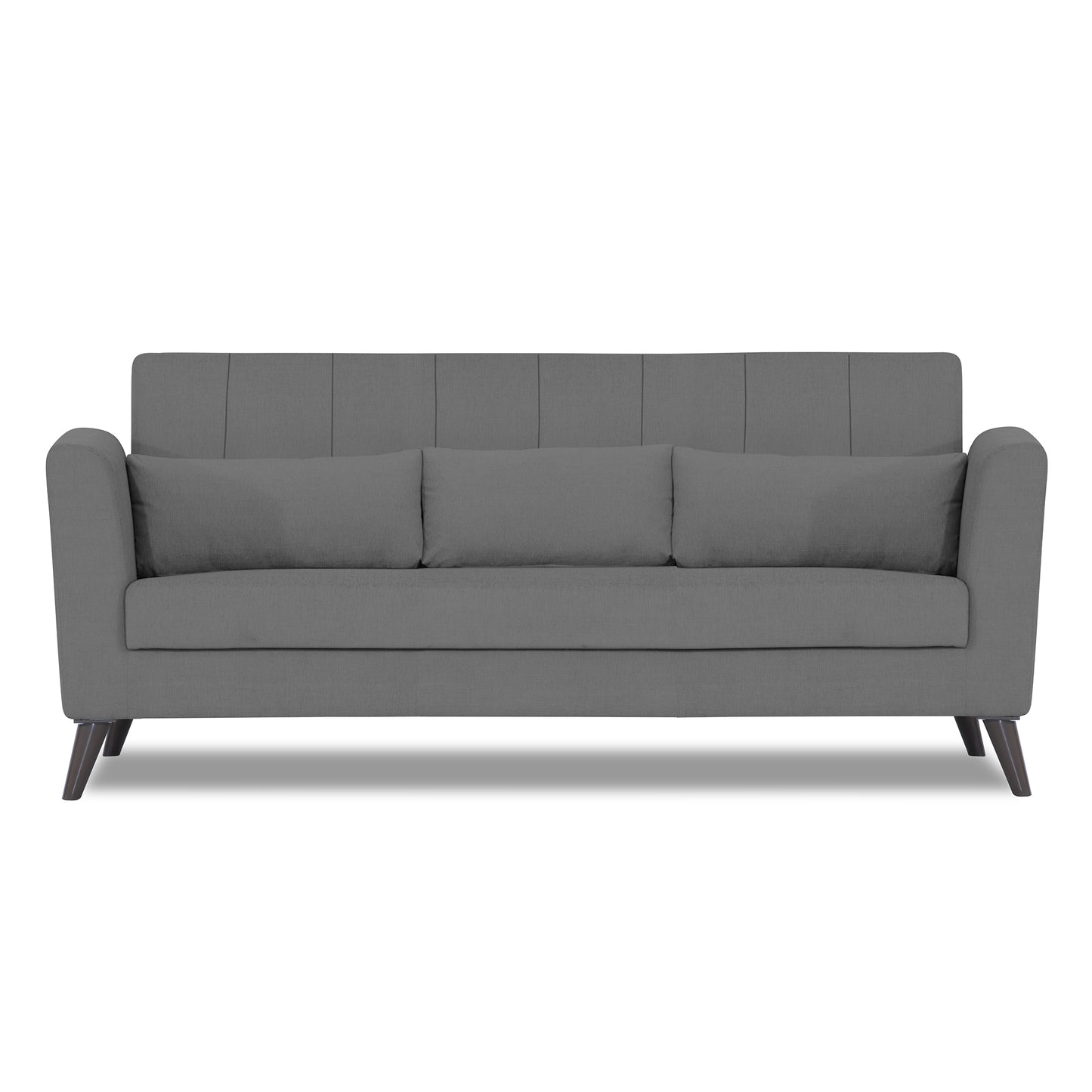 Adorn India Daniel 3 Seater Sofa (Grey)