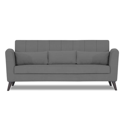 Adorn India Daniel 3 Seater Sofa (Grey)