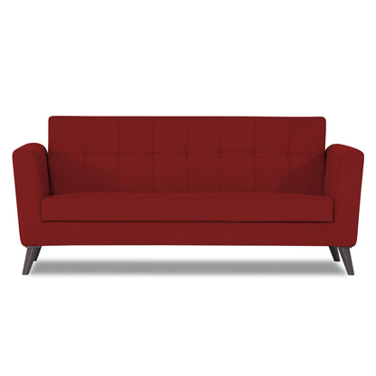 Adorn India Dannis 3 Seater Sofa (Red)