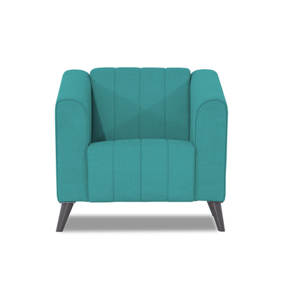 Adorn India Premium Laurel 1 Seater Sofa (Aqua Blue)