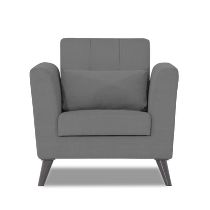 Adorn India Daniel 1 Seater Sofa (Grey)