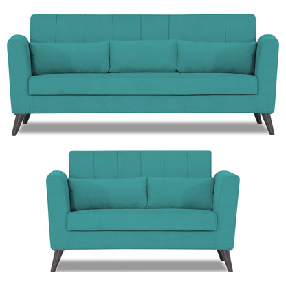 Adorn India Daniel 3+2 5 Seater Sofa Set (Aqua Blue)