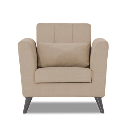 Adorn India Daniel 1 Seater Sofa (Beige)