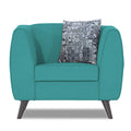 Adorn India Mason 1 Seater Sofa (Aqua Blue)