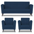 Adorn India Dannis 3+1+1 5 Seater Sofa Set (Blue) (3 Year Warranty)