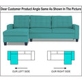 Adorn India Premium Raptor L Shape 6 Seater Sofa Set (LHS) (Aqua Blue)