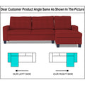 Adorn India Premium Raptor L Shape 6 Seater Sofa Set (RHS) (Red)