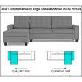 Adorn India Premium Raptor L Shape 6 Seater Sofa Set (LHS) (Grey)