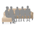 Adorn India Maddox Tufted L Shape 6 Seater Sofa Set Lhs (Beige) (3 Year Warranty)