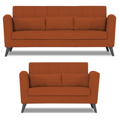 Adorn India Daniel 3+2 5 Seater Sofa Set (Rust)