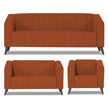 Adorn India Premium Laurel 3+2+1 6 Seater Sofa Set (Rust)