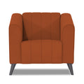 Adorn India Premium Laurel 1 Seater Sofa (Rust) (3 Year Warranty)