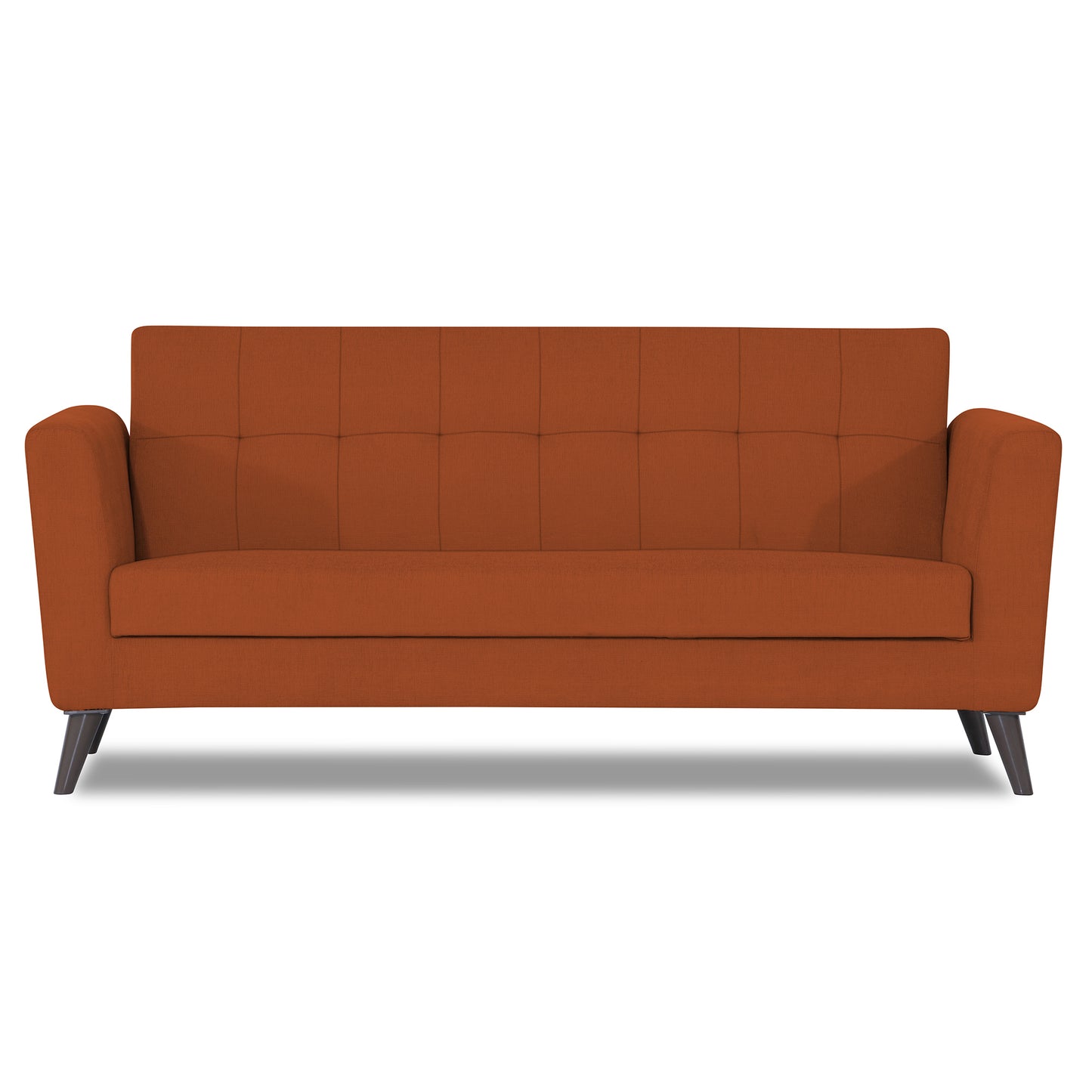 Adorn India Dannis 3 Seater Sofa (Rust)