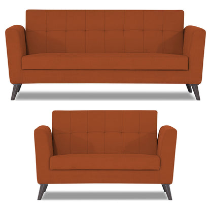 Adorn India Dannis 3+2 5 Seater Sofa Set (Rust)