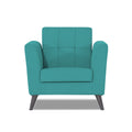 Adorn India Dannis 1 Seater Sofa (Aqua Blue) (3 Year Warranty)