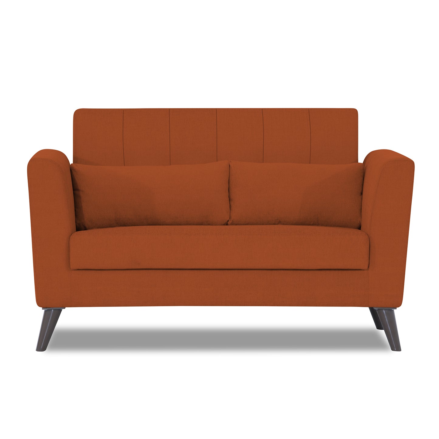 Adorn India Daniel 2 Seater Sofa (Rust)