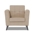 Adorn India Dannis 1 Seater Sofa (Beige) (3 Year Warranty)
