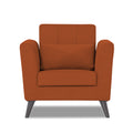 Adorn India Daniel 1 Seater Sofa (Rust) (3 Year Warranty)