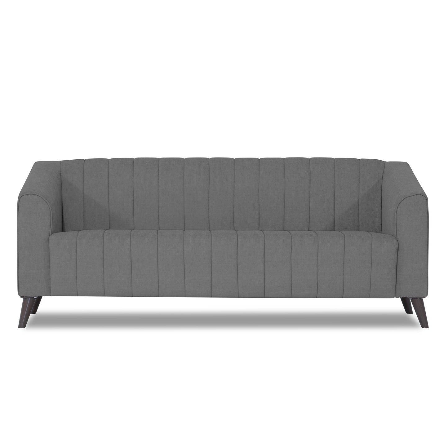 Adorn India Premium Laurel 3 Seater Sofa (Grey)