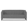 Adorn India Premium Laurel 3 Seater Sofa (Grey) (3 Year Warranty)