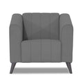Adorn India Premium Laurel 1 Seater Sofa (Grey) (3 Year Warranty)