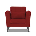 Adorn India Daniel 1 Seater Sofa (Red) (3 Year Warranty)