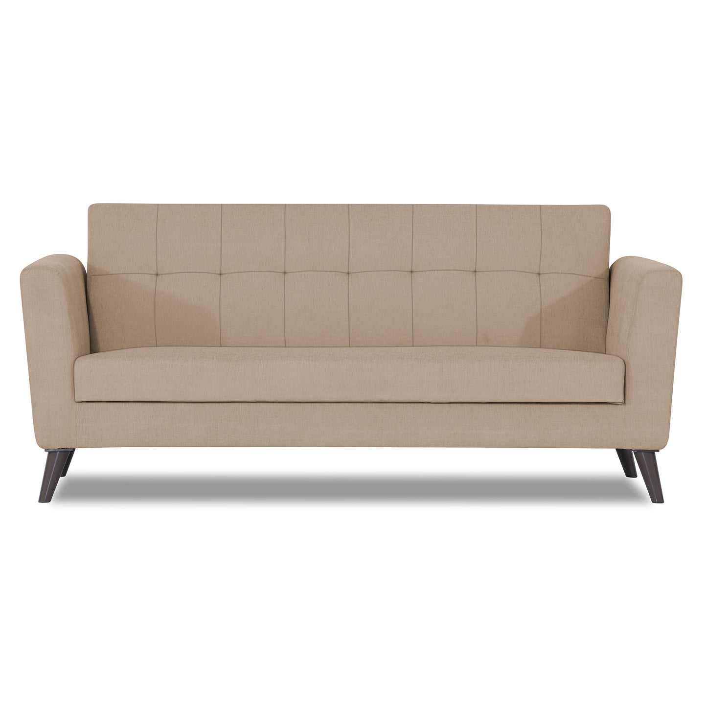 Adorn India Dannis 3 Seater Sofa (Beige)