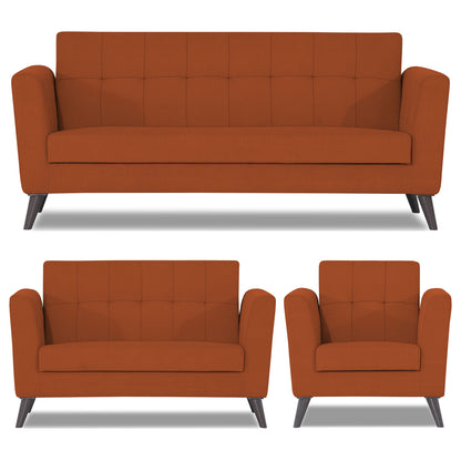 Adorn India Dannis 3+2+1 6 Seater Sofa Set (Rust)