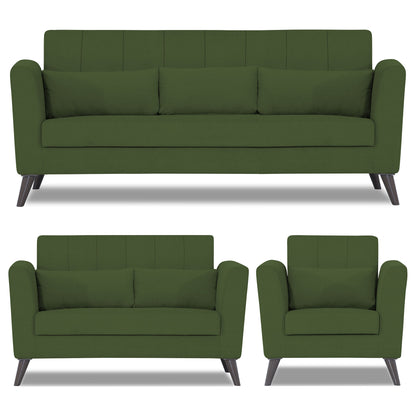 Adorn India Daniel 3+2+1 6 Seater Sofa Set (Green) (3 Year Warranty)