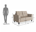 Adorn India Maddox Tufted 2 Seater Sofa (Beige) (3 Year Warranty)